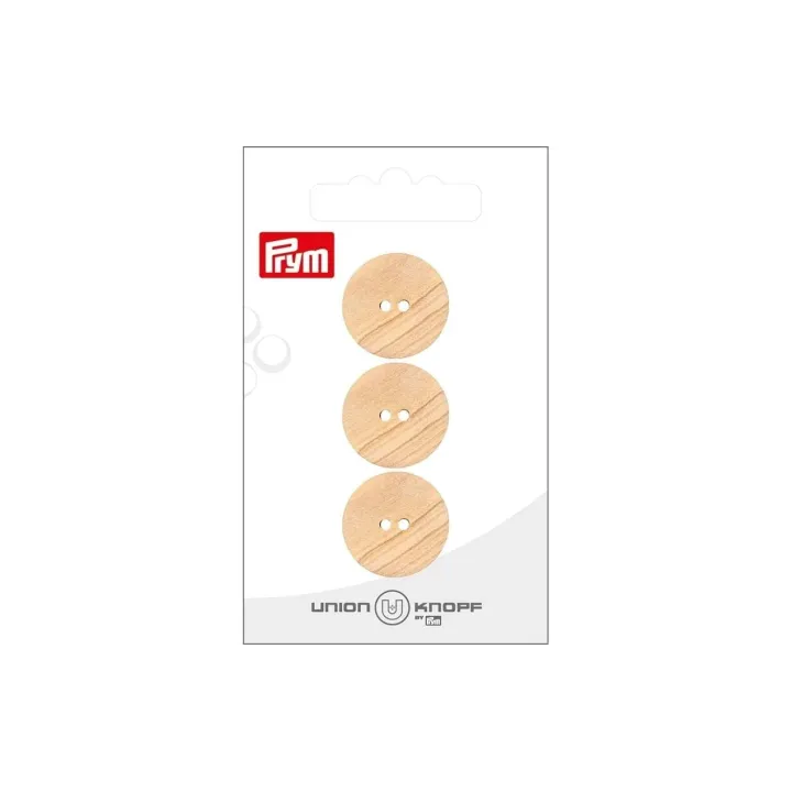 Prym Boutons 2 trous 20 mm, 3 pièces, Beige