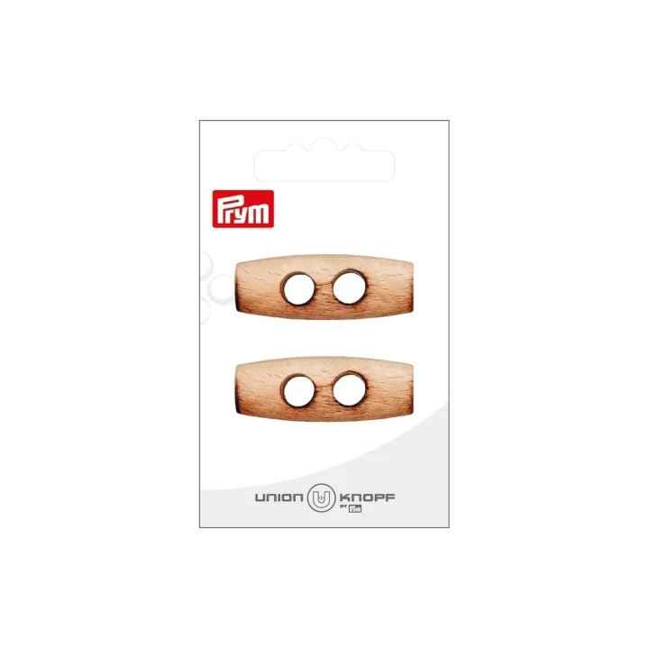 Prym Union Knopf Boutons 2 trous 41 mm, 2 pièces, Crème