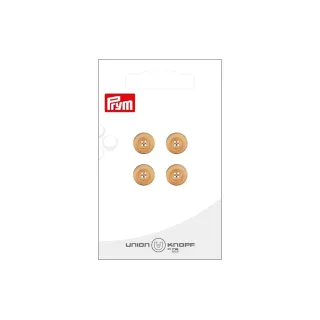 Prym Union Knopf Boutons 4 trous 10 mm, 4 pièces, Beige