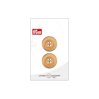 Prym Union Knopf Boutons 4 trous 23 mm, 2 pièces, Beige