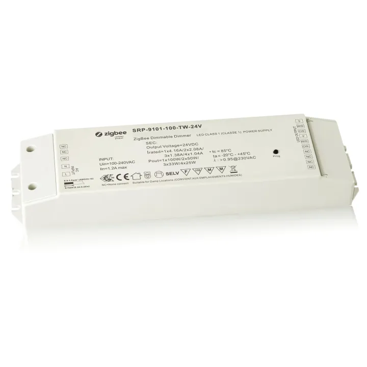 Sunricher Pilote de LED SRP-9101, 100W, 24 V, ZigBee Tunable White