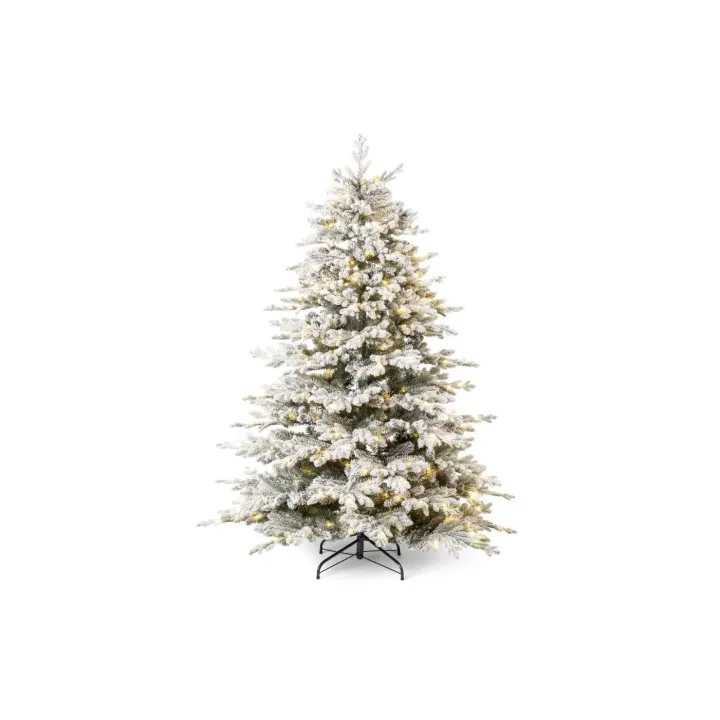 STT Sapin de Noël Snowed Tree Vert, 610 LED