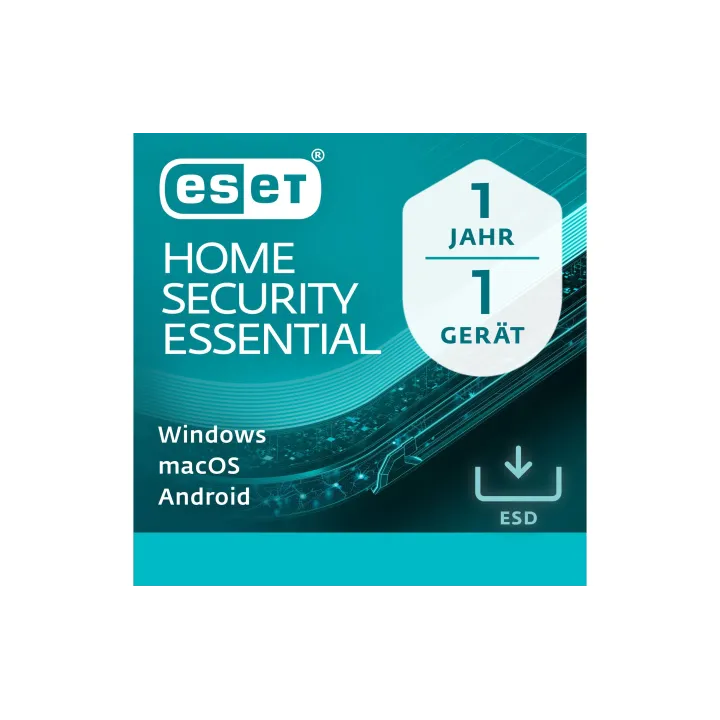 ESET HOME Security Essential ESD, Version complète, 1 Utilisateur, 1 an