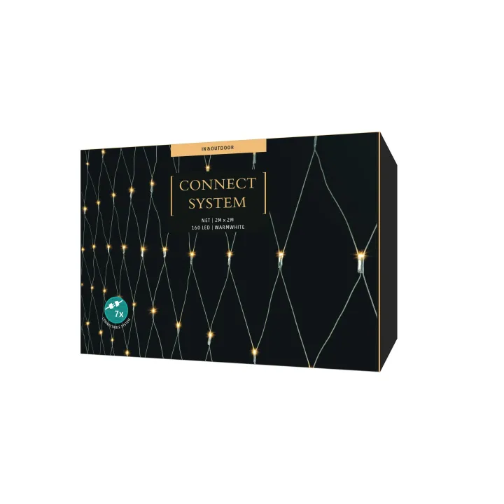 STT Filet lumineux Systèmes Starterkit Connect 160 LED, 2 x 2 m