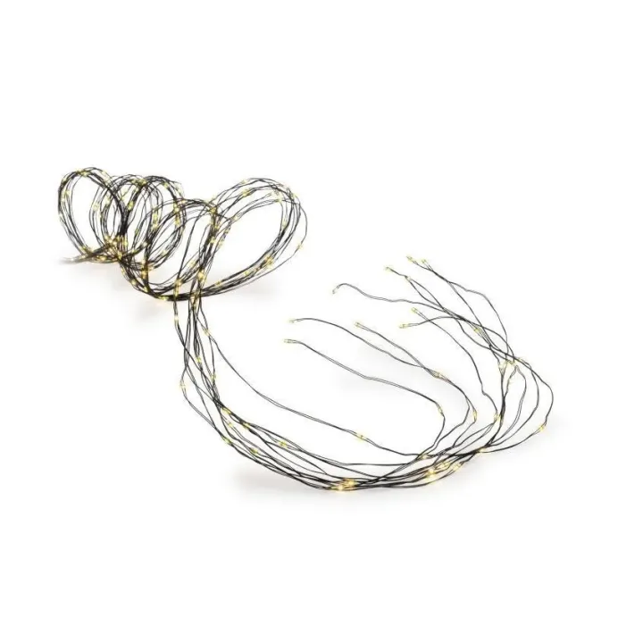 STT Guirlande lumineuse à LED Angel Hair bouquet, 1.5m, 150LEDs, noir