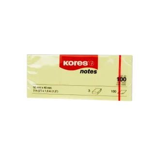 Kores Fiche de bloc-notes 5040, 5 x 4 cm, 36 blocs, Jaune