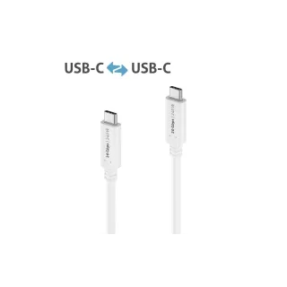 PureLink Câble USB4 20Gbps, 240W USB C - USB C 0.5 m, Blanc