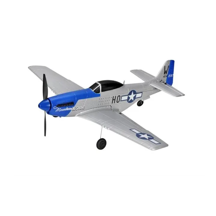 TOP-RC Warbird Mini P51D 450 mm, bleu, RTF