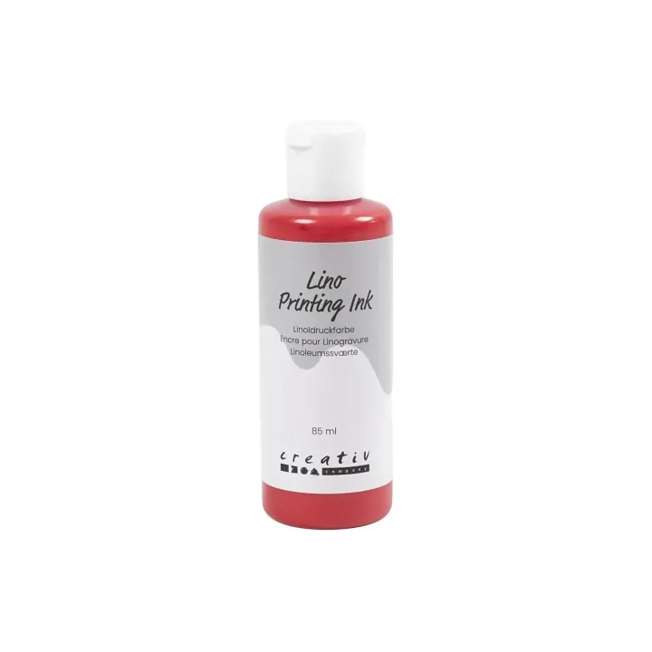 Creativ Company Peinture pour bricolage Lino 85 ml, Rouge