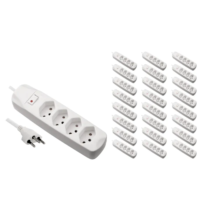 FURBER.power Bloc multiprises 4x T13 avec interrupteur, 25 pièces, blanc