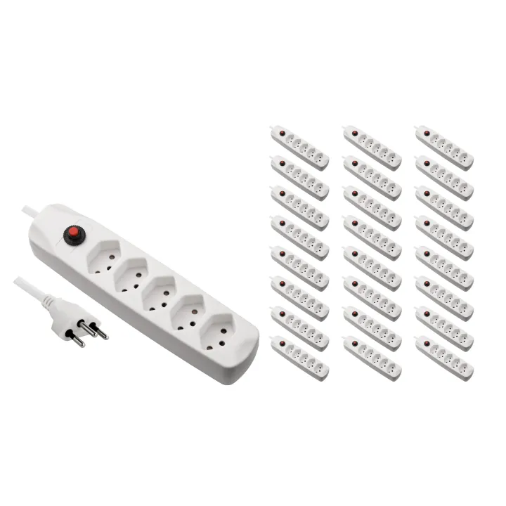 FURBER.power Bloc multiprises avec protection contre les surcharges 5x T13, 5 pièces, blanc