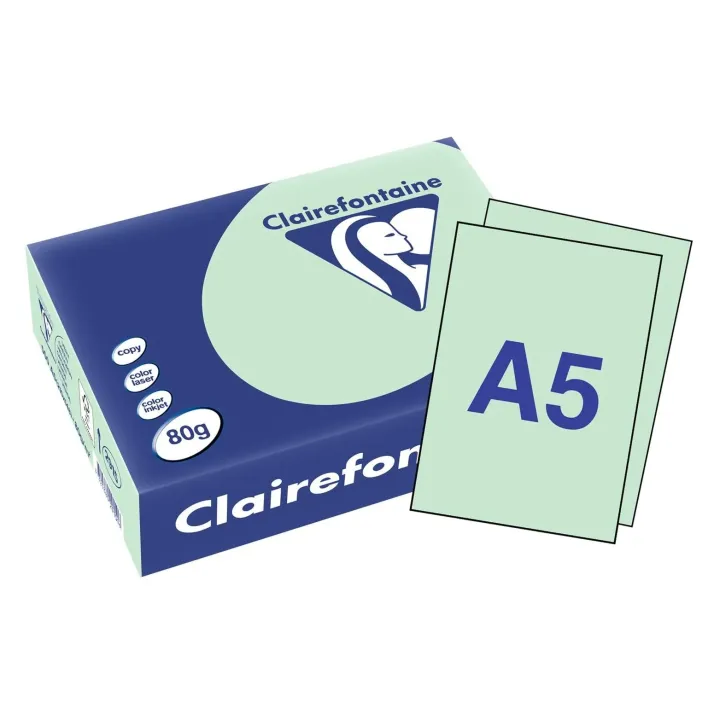 Clairefontaine Papier pour photocopie Trophée A5, vert clair, 80 gm2, 500 feuilles