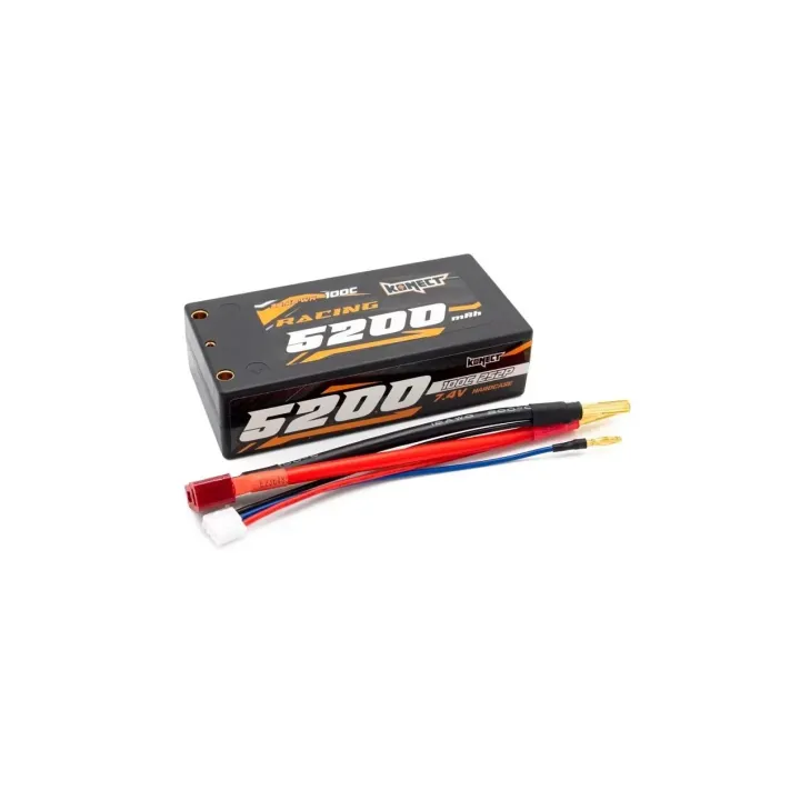 Konect Batterie RC LiPo 5200 mAh 7.4 V 100C 2S2P Shorty Racing Series