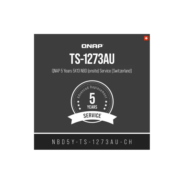 QNAP Service de remplacement NBD5Y-TS-1273AU-CH