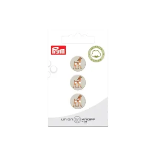 Prym Union Knopf Boutons Faon 15 mm, 3 pièces, Crème