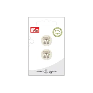 Prym Union Knopf Boutons Koala 18 mm, 2 pièces, Crème