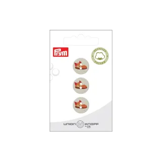 Prym Union Knopf Boutons Renard 15 mm, 3 pièces, Crème