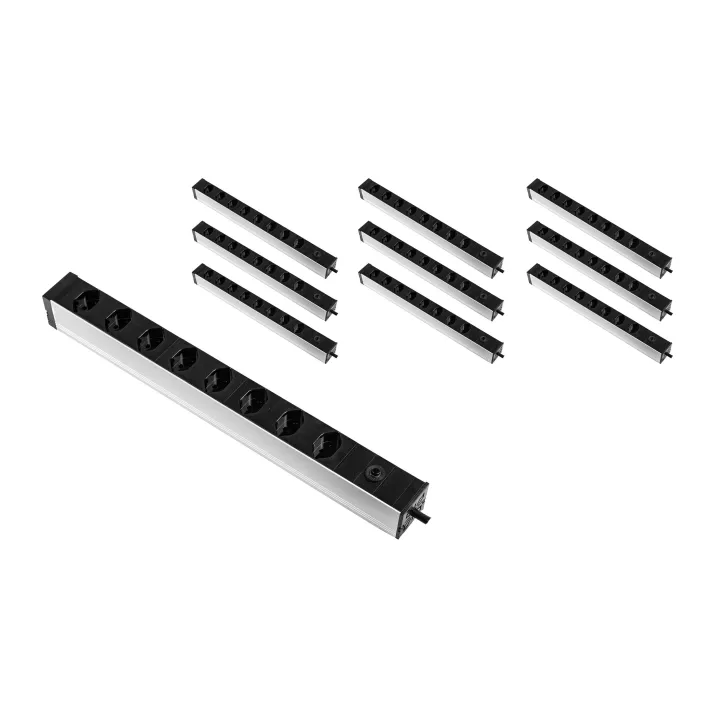 FURBER.power Bloc multiprises 19” 8x T13 noir, 10 pièces