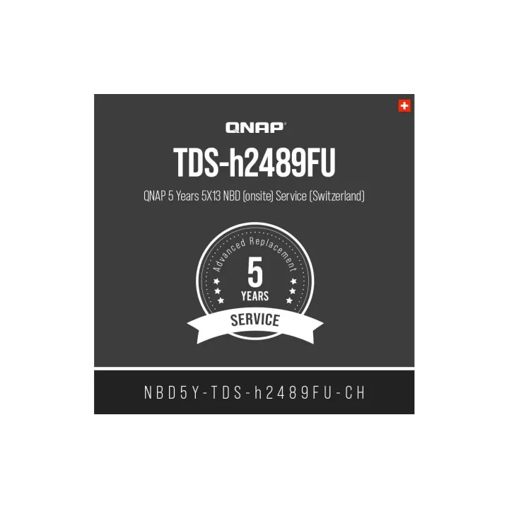 QNAP Service de remplacement NBD5Y-TDS-H2489FU-CH