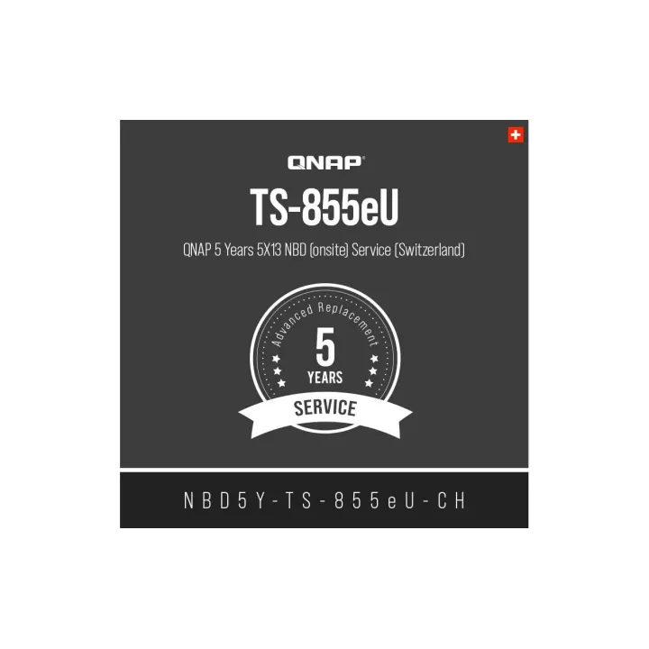 QNAP Service de remplacement NBD5Y-TS-855EU-CH