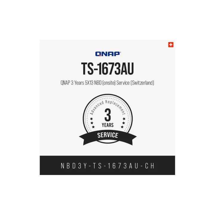 QNAP Service de remplacement NBD3Y-TS-1673AU-CH