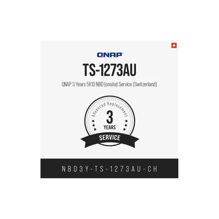 QNAP Service de remplacement NBD3Y-TS-1273AU-CH