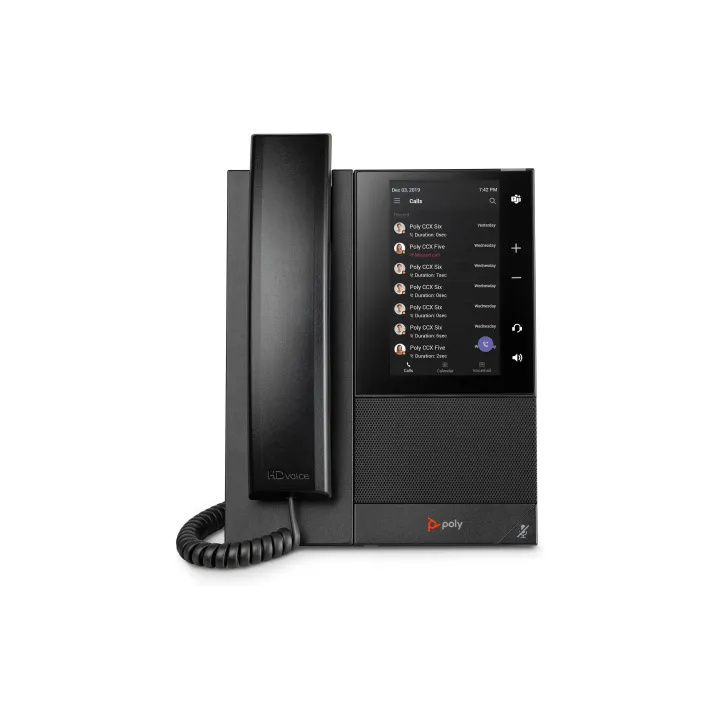 Poly Téléphone de bureau CCX 505 Microsoft Teams Noir