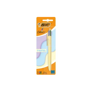 BIC Stylo à bille multicolore 4 Couleurs Pastel 1 pièce