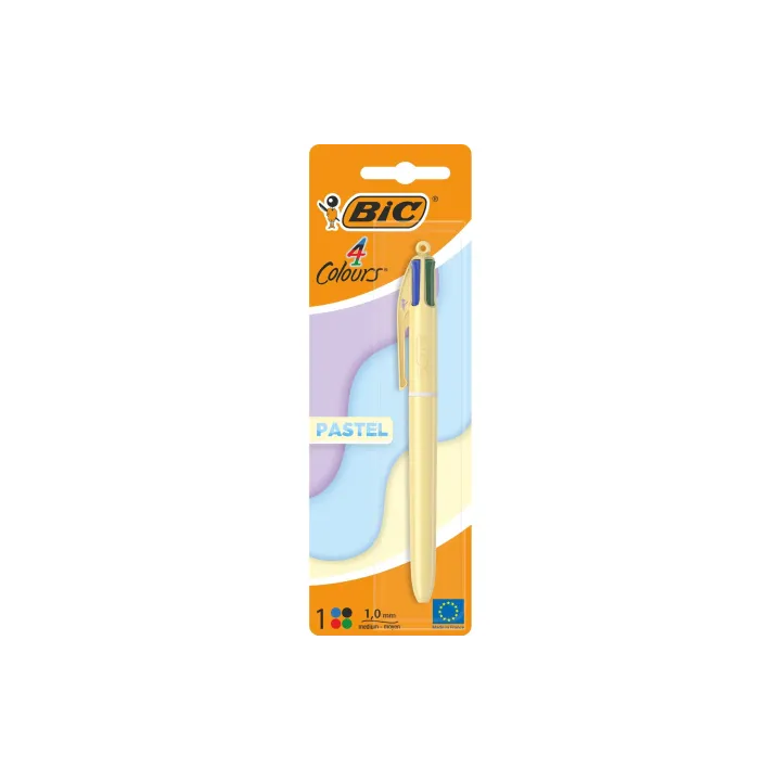 BIC Stylo à bille multicolore 4 Couleurs Pastel 1 pièce