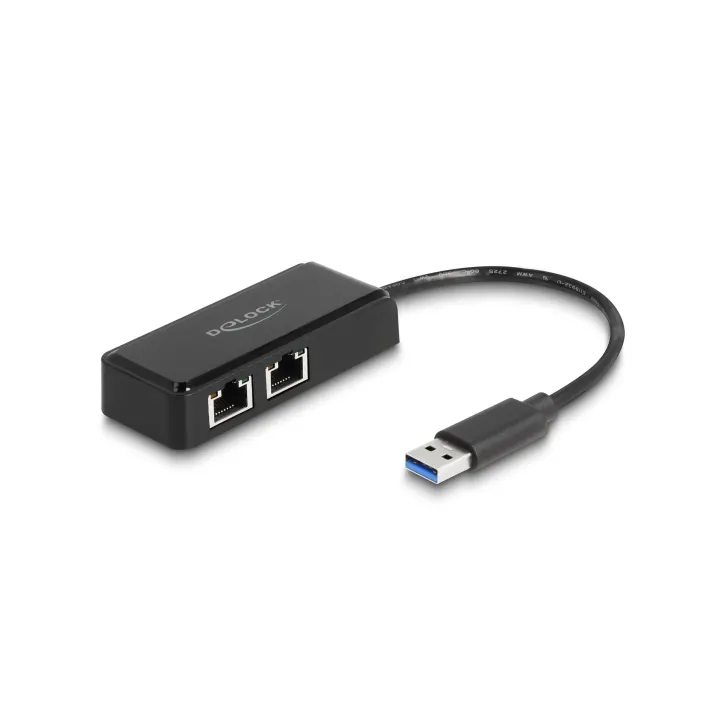 Delock Adaptateurs réseau USB Typ-A - Ports RJ-45 x 2