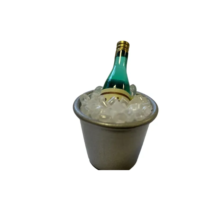 HobbyFun Mini figurine Seau à champagne avec bouteille 3 cm