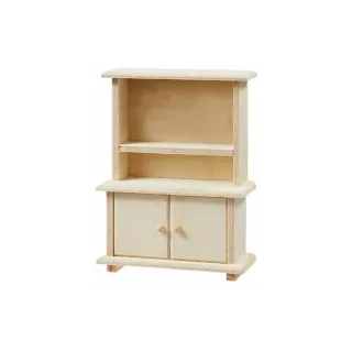 HobbyFun Mini-meubles Armoire IV 8 x 3.1 x 10.1 cm, naturel