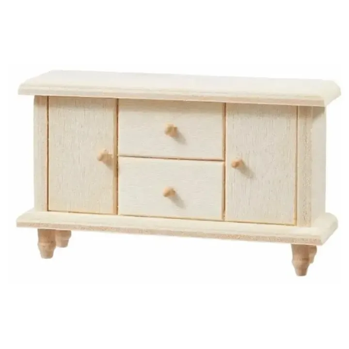 HobbyFun Mini-meubles Commode I 10.2 x 3 x 6 cm, naturel