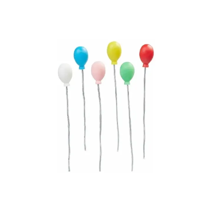 HobbyFun Mini figurine Ballons de baudruche 1.6 x 2.4 cm, 6 pièces