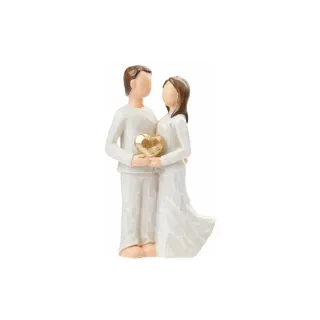 HobbyFun Mini figurine Couple avec cœur 8.3 cm