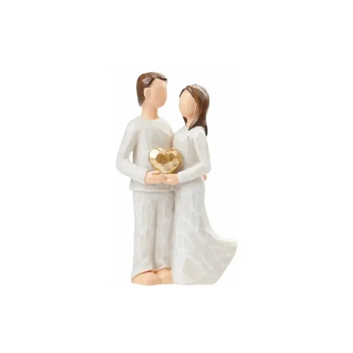 HobbyFun Mini figurine Couple avec cœur 8.3 cm