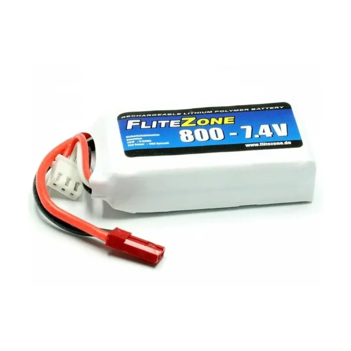 FliteZone Batterie RC LiPo 800 mAh 7.4 V 25C