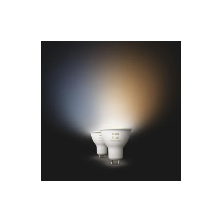 Philips Hue Ambiance blanche GU10 pack double