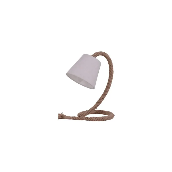 Näve Lampe de bureau avec abat-jour textile «Rope» 35 cm