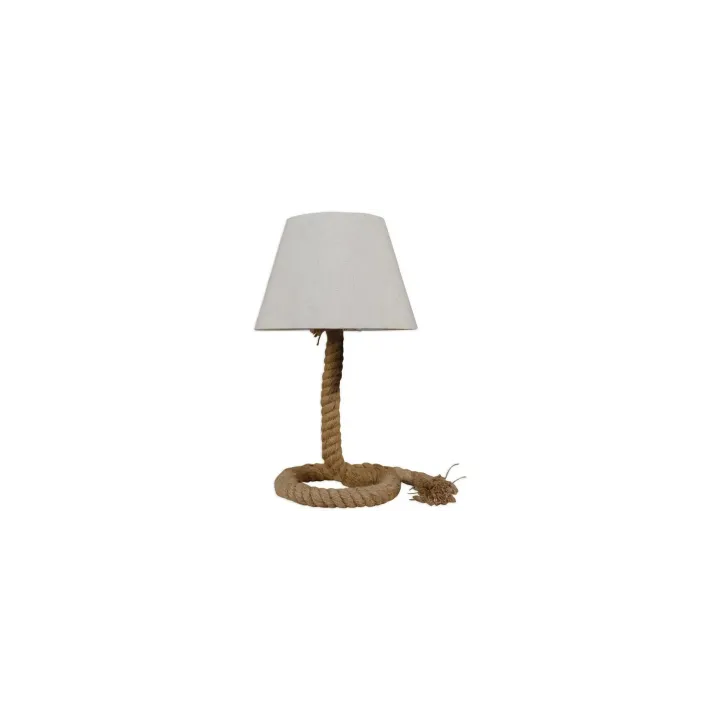 Näve Lampe de bureau avec abat-jour textile «Rope» 40 cm