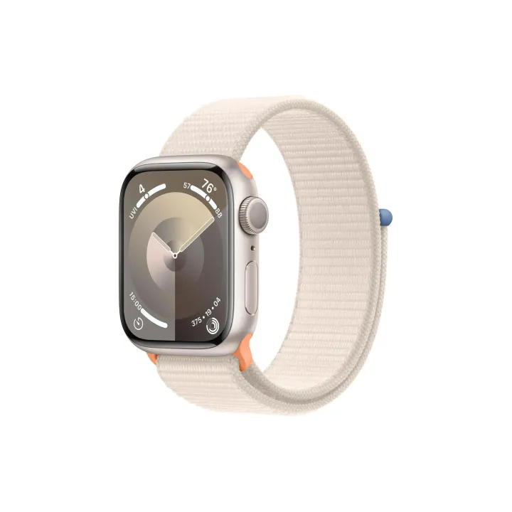 Apple Watch Series 9 41 mm Alu Lumière stellaire Loop