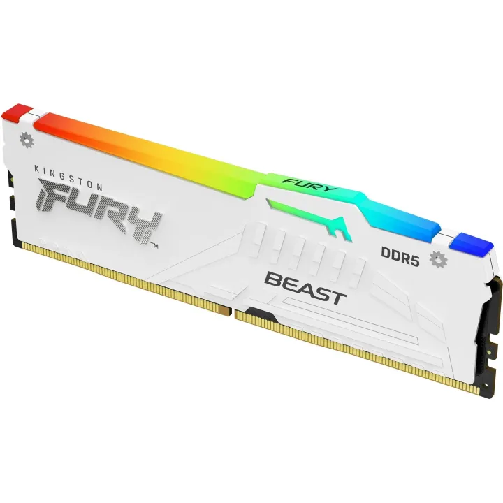 Kingston DDR5-RAM FURY Beast Blanc RGB 6000 MHz 1x 16 GB