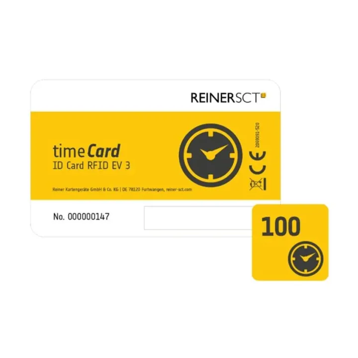 Reiner SCT Carte RFID timeCard Premium 100 Pièce-s