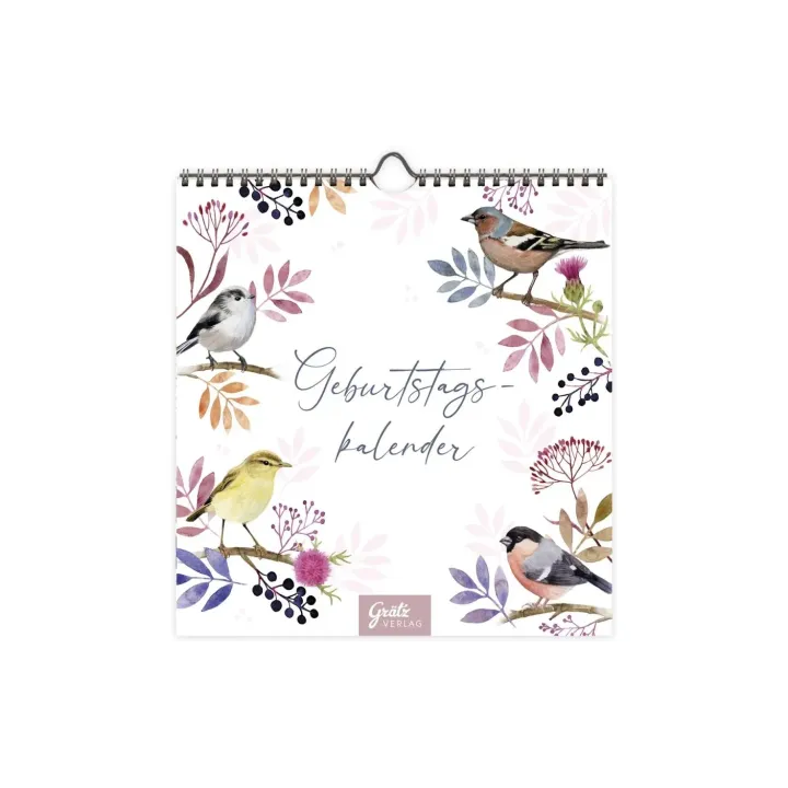 Grätz Calendrier d’anniversaire Bruit de feuilles 20 x 20.5 x 0.7 cm