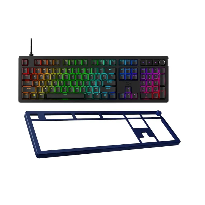 HyperX Clavier de gaming Alloy Rise + Top Plate bleu marine