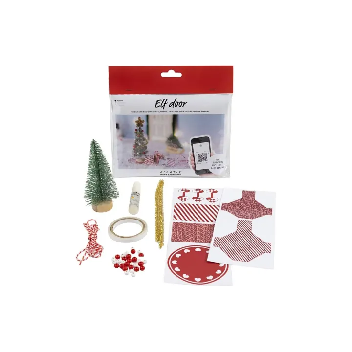 Creativ Company Mini ustensiles Porte des lutins Arbre de Noël et cadeaux