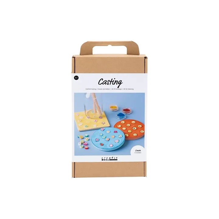 Creativ Company Kits de bricolage Dessous-de-plat Coulée Multicolore