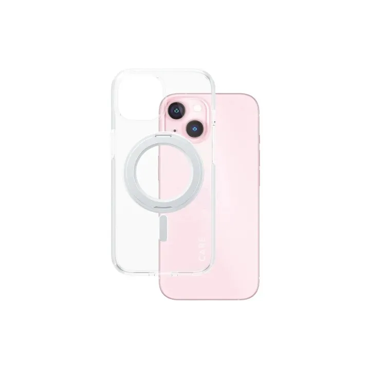 CARE Coque arrière Feature Kickstand iPhone 15 Argent