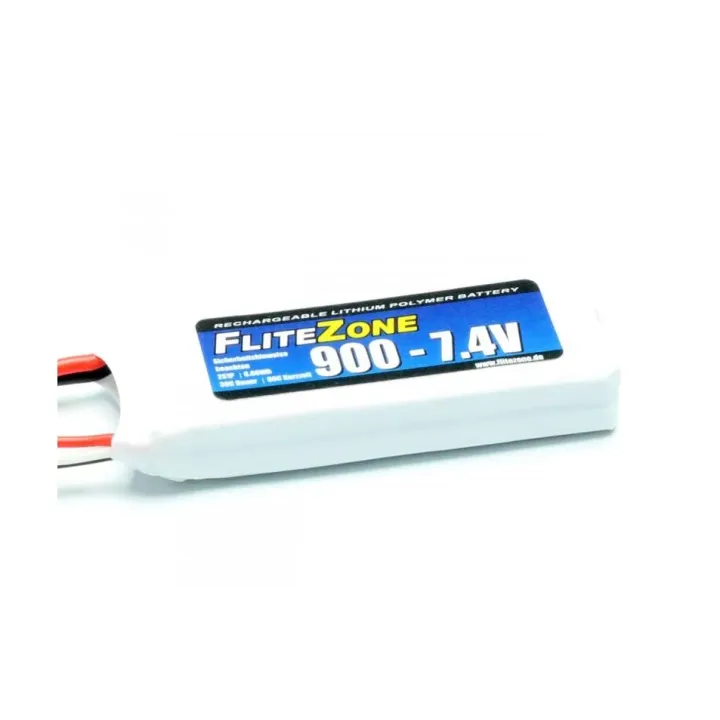 FliteZone Batterie RC LiPo 900 mAh 7,4 V 30C