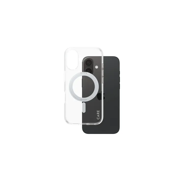 CARE Coque arrière Feature Kickstand iPhone 16 Argent